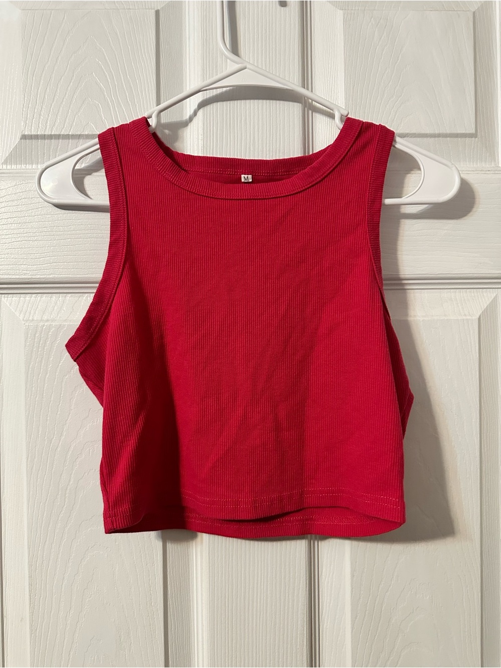 Hot Pink Ribbed Tank Top - Unbranded